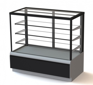 Витрина кондитерская Carboma Cube KC70 VV 0,6-1 STANDARD 9006-9005 (ВХСв-0,6д Люкс ТЕХНО)