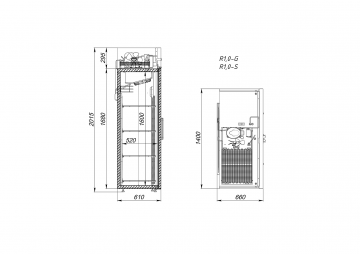 Холодильный шкаф Аркто R1.0-G