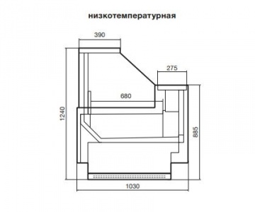 Холодильная витрина DAZZL Galaxy 080 190 статическая низкотемпературная