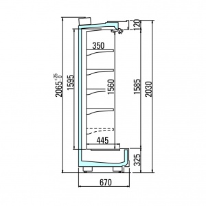 Пристенная горка Arneg PANAMA 3P 65 H203 2500
