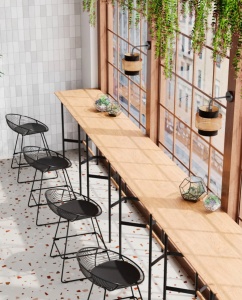 Стол барный Knobb 120*60 светлое дерево