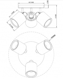 Светильник потолочный Moderli V10627-3C Room