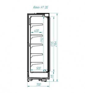 Охлаждаемый стеллаж Italfrigo Rimini H7 DG BOX 2500 Д (гастрономическая)