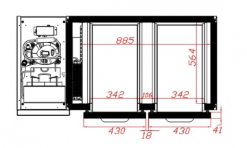 Холодильный стол ITON RT33 (6 ящиков)