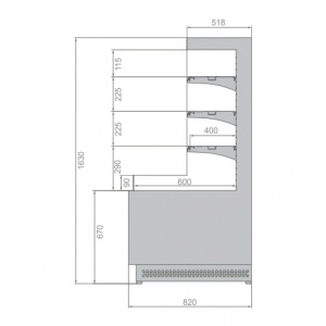 Пристенная горка Brandford Galaxy H160 250